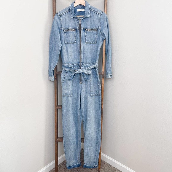 Lucky Brand Pants - Lucky Brand Boiler Denim Front Tie Jumpsuit